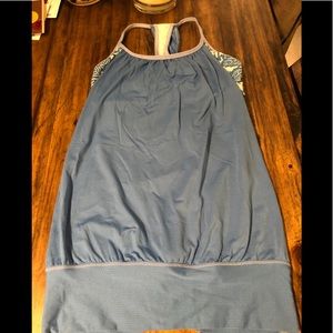 Blue Lululemon No Limits tank top